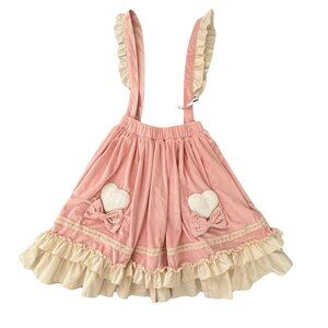 Sweet Heart Bow Lolita Suspender Skirt